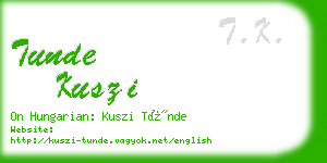 tunde kuszi business card